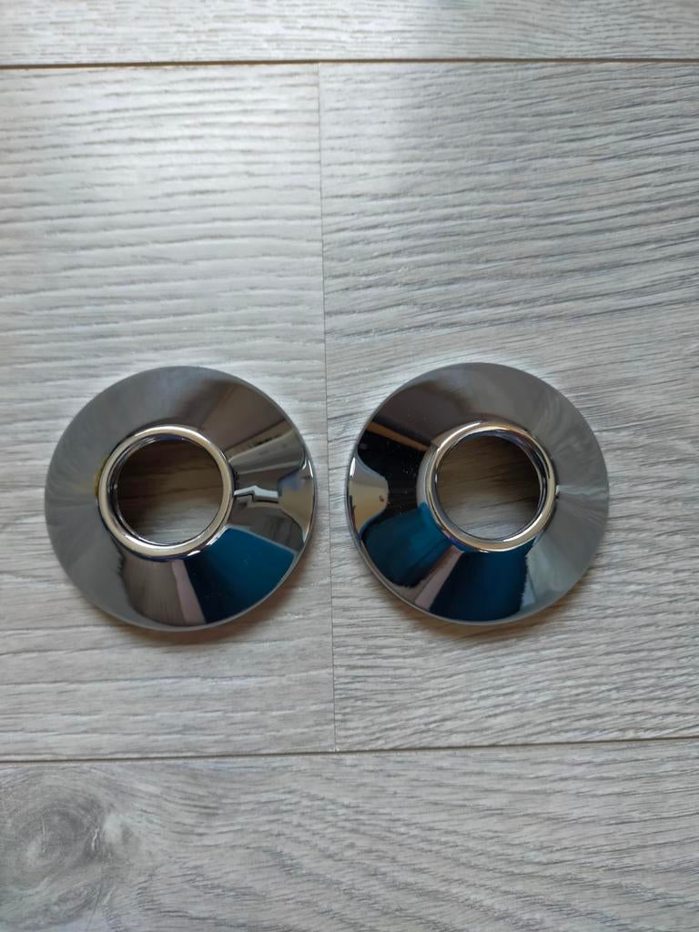 Hornbach Kraan rozetten chroom 2 stuks, Ophalen of Verzenden, Nieuw, Chroom, Kraan