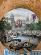 Sierbord "De Amsterdamse Bloemgracht" Koos van Loon, Antiek en Kunst, Antiek | Wandborden en Tegels, Ophalen of Verzenden