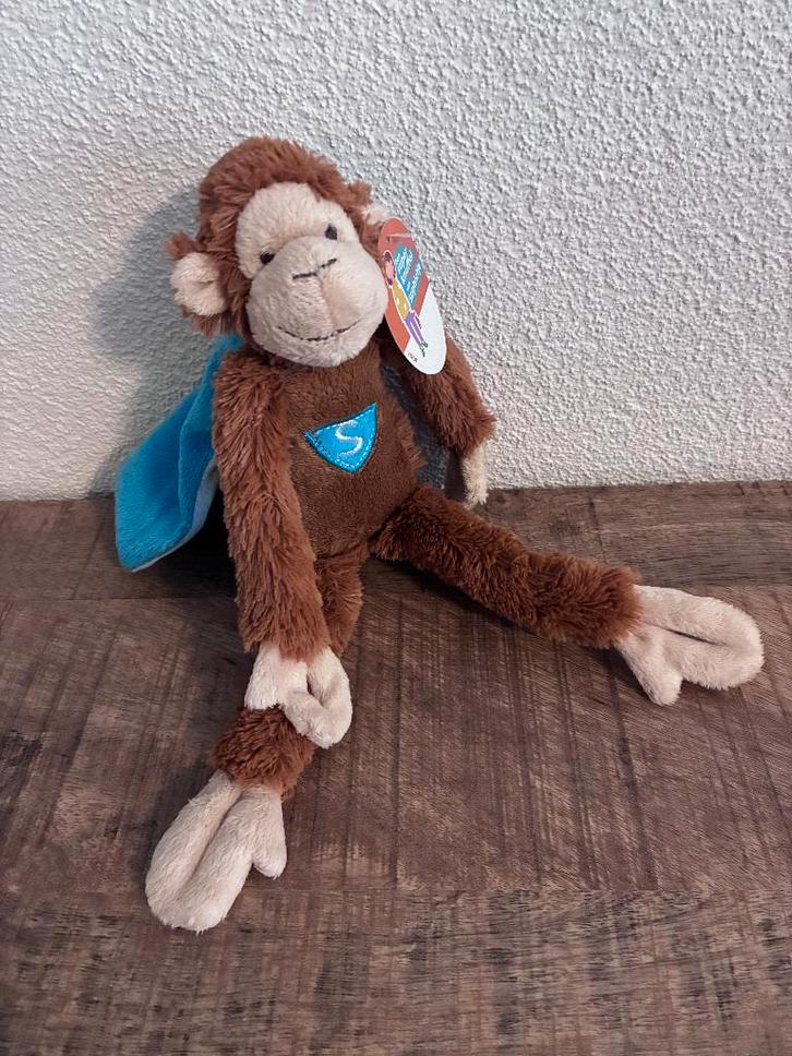 Sophia superaapje. Super aapje met blauwe cape. NIEUW., Kinderen en Baby's, Speelgoed | Babyspeelgoed, Nieuw, Overige typen, Ophalen of Verzenden