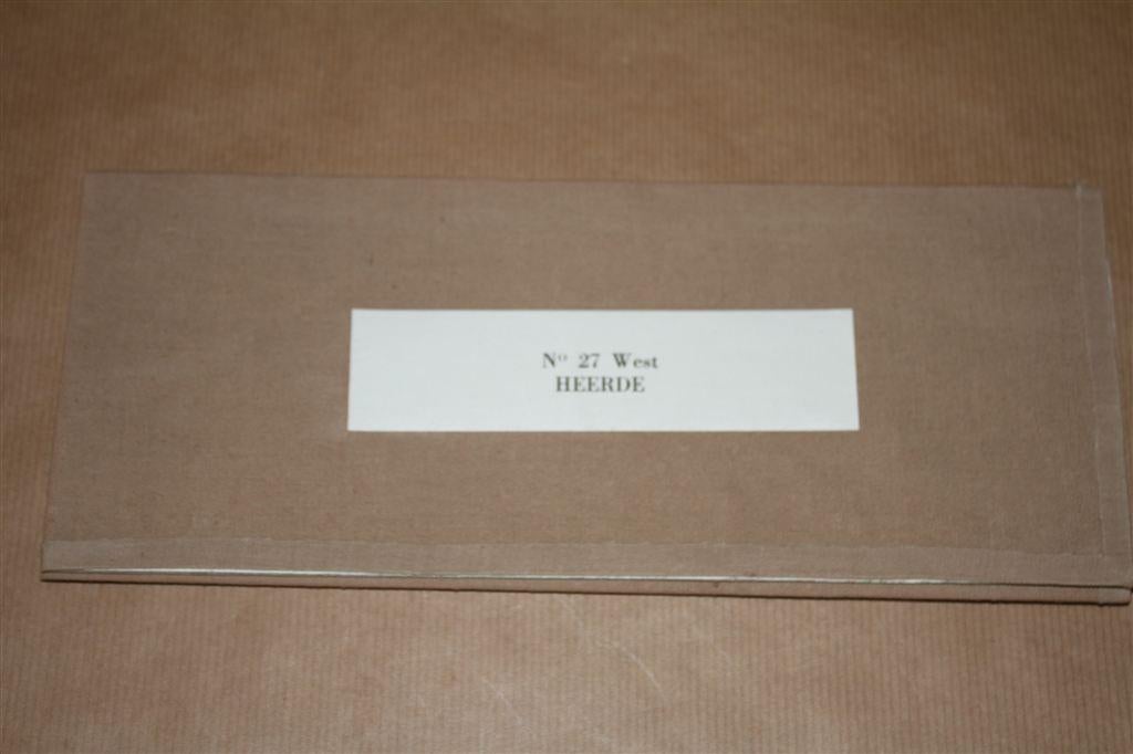 Oude stafkaart op linnen - Heerde West - Ca 1970, Boeken, Atlassen en Landkaarten, Ophalen of Verzenden, 1800 tot 2000, Nederland