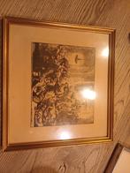 Ets: "Christus drijft de geldwisselaars uit de tempel". , Antiek en Kunst, Kunst | Etsen en Gravures, Ophalen