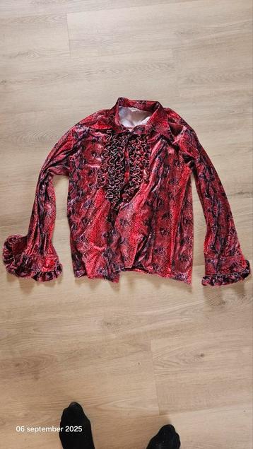 Carnaval blouse met slangenprint en ruches beschikbaar voor biedingen