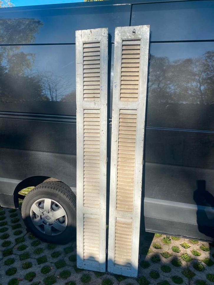 Set van 2 oude Louvre deuren-luiken, Huis en Inrichting, Woonaccessoires | Wanddecoraties, Gebruikt, Ophalen