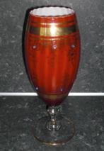 MURANO MET GOUD * HOOG GLAS Of Bokaal op Voet *, Antiek en Kunst, Verzenden