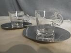 Nespresso Espresso VIEW kopjes met schoteltje 2 x, Huis en Inrichting, Keuken | Servies, Gebruikt, Ophalen of Verzenden, Glas