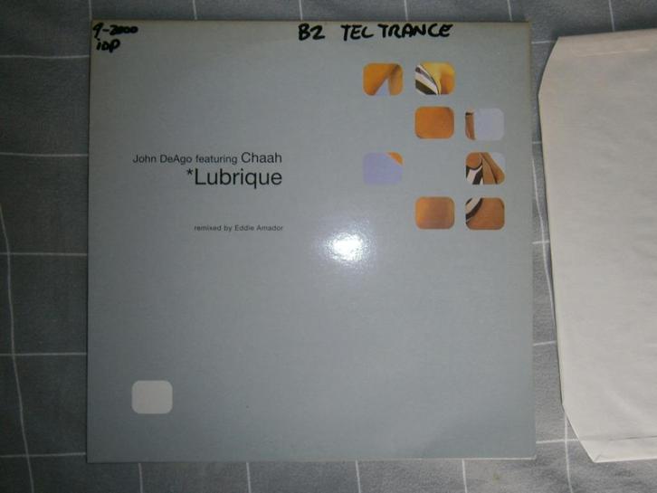 John DeAgo Featuring Chaah – Lubrique. 2000. Club Tech House, Cd's en Dvd's, Vinyl | Dance en House, Zo goed als nieuw, Dance Populair