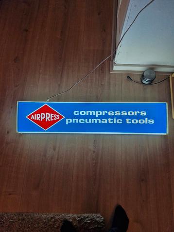 Vintage Airpress Reclamebord - Compressors beschikbaar voor biedingen