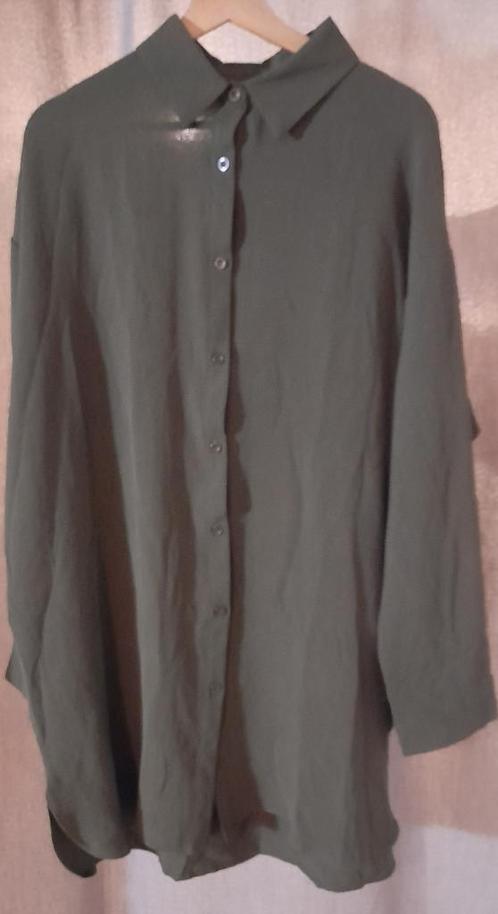 Langvallende olijfgroene damesblouse maat XL, Kleding | Dames, Blouses en Tunieken, Zo goed als nieuw, Maat 46/48 (XL) of groter