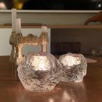 vintage KANDELAAR snowball Kosta Boda Zweden Scandinavisch, Overige materialen, Gebruikt, Ophalen of Verzenden, Kandelaar