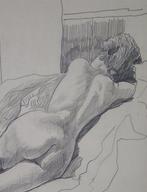 Hubert Bekman limburgse vrouw" Dame in Terwinselen "tekening, Verzenden