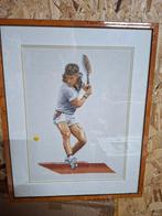 Geborduurd schilderij Bjorn Borg tennis, Ophalen of Verzenden, Zo goed als nieuw, Nvt, Nvt