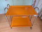 vintage trolley, Huis en Inrichting, Tafels | Sidetables, Gebruikt, 50 tot 100 cm, Ophalen of Verzenden, Metaal