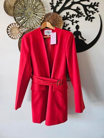 Rode Tess V Blazer met Riem - Maat L beschikbaar voor biedingen