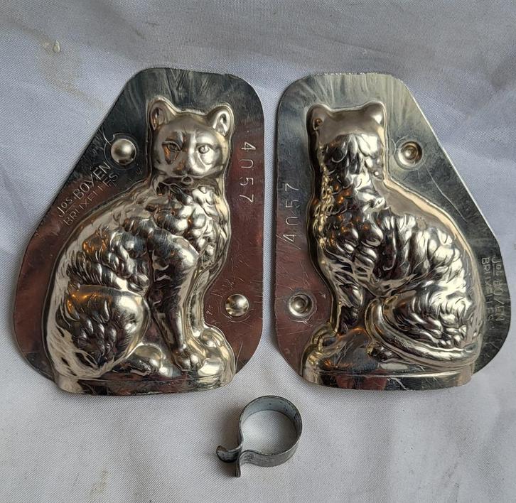 Oude dubbele chocoladevorm: POES (Merk: Jos Boyen Bruxelles), Antiek en Kunst, Curiosa en Brocante, Ophalen of Verzenden