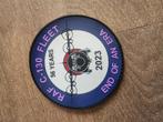 Patch Embleem C-130 Hercules RAF 2023 Falcon Leap, Ophalen of Verzenden, Landmacht, Nederland, Embleem of Badge