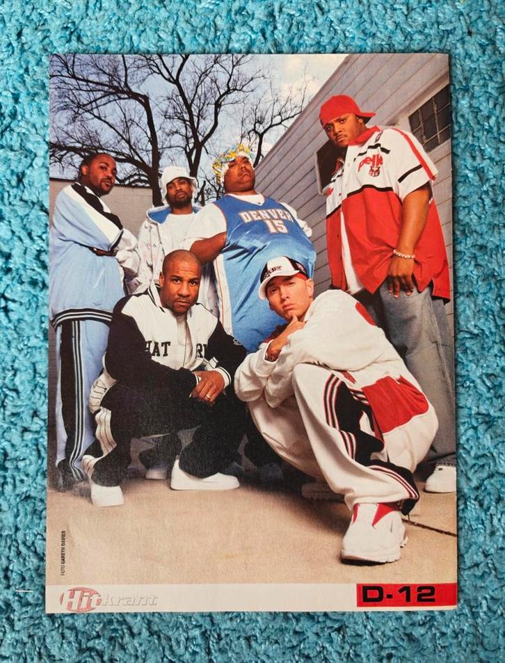 D-12 poster hitkrant vintage, Verzamelen, Posters, Nieuw, Muziek, A4 of kleiner, Rechthoekig Staand, Ophalen of Verzenden