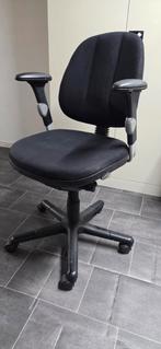 Zwarte bureaustoel - Gebruikt, Huis en Inrichting, Ophalen of Verzenden