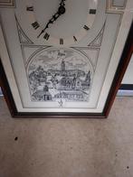 Vintage Wanddecoratie met Klok - 50x36cm, Ophalen of Verzenden