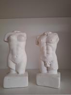 Twee torso beelden, Antiek en Kunst, Kunst | Beelden en Houtsnijwerken, Ophalen of Verzenden
