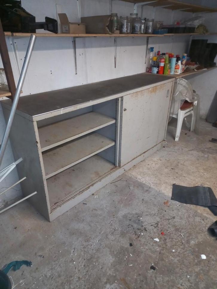 Stalen Kast - Werkplaatskast200x100x50, Huis en Inrichting, Kasten | Roldeurkasten en Archiefkasten, Gebruikt, 100 tot 150 cm