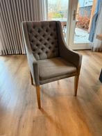 Goossens Pearl eetkamerstoel grijs (6 stuks), Huis en Inrichting, Stoelen, Ophalen, Zo goed als nieuw, Hout, Eén