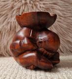 Houten Yogi - Orang Malu asbakje ( 10cm hoog), Ophalen of Verzenden, Gebruikt