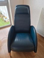 Groene lederen relaxfauteuil Scudo van Young International, Ophalen, 100 tot 125 cm, Leer, Zo goed als nieuw