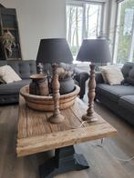 2x landelijke schemerlamp, Huis en Inrichting, Lampen | Lampenkappen, Ophalen, Rond, 50 cm of meer