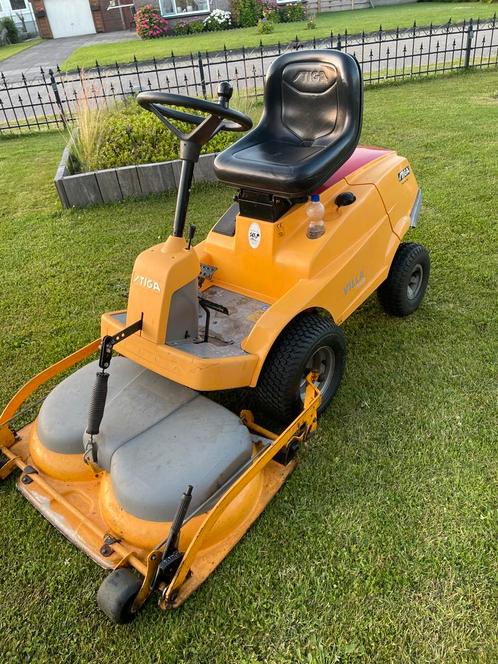 STIGA VILLA PRESTIGE HYDROSTAAT FRONTMAAIER., Tuin en Terras, Zitmaaiers, Gebruikt, 90 tot 120 cm, Elektrische starter, Mulchfunctie