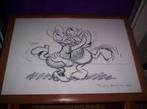 Twee Walt Disney tekeningen, Donald Duck, Ophalen of Verzenden, Plaatje of Poster, Zo goed als nieuw