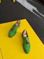 Prachtige GREVE Suede instap schoenen met groene kleur 9/5, Loafers, Overige kleuren, Verzenden, Zo goed als nieuw