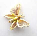 Vintage prachtige MONET vlinder broche verguld, Sieraden, Tassen en Uiterlijk, Broches, Ophalen, Zo goed als nieuw
