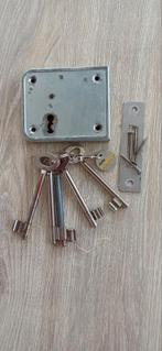 Poortslot met 6 sleutels, Doe-het-zelf en Verbouw, Hang- en Sluitwerk, Ophalen, Gebruikt, IJzer, Slot