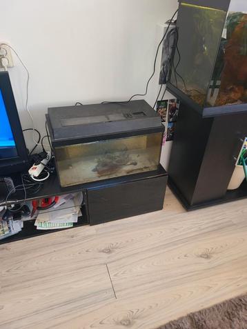 Aquarium  te koop 60 cm bij 30 hoogt 40  met als er bij  beschikbaar voor biedingen