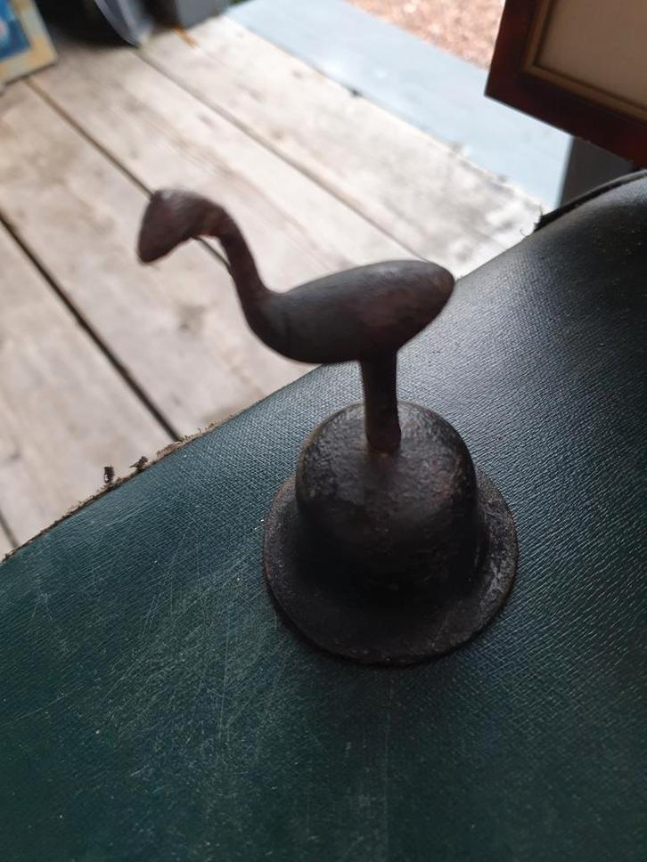 Oude metalen vogel decoratie, Antiek en Kunst, Kunst | Beelden en Houtsnijwerken, Ophalen of Verzenden