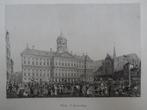 litho feest aanbieden nieuwe haring Paleis Amsterdam, 1825, Antiek en Kunst, Kunst | Etsen en Gravures, Verzenden