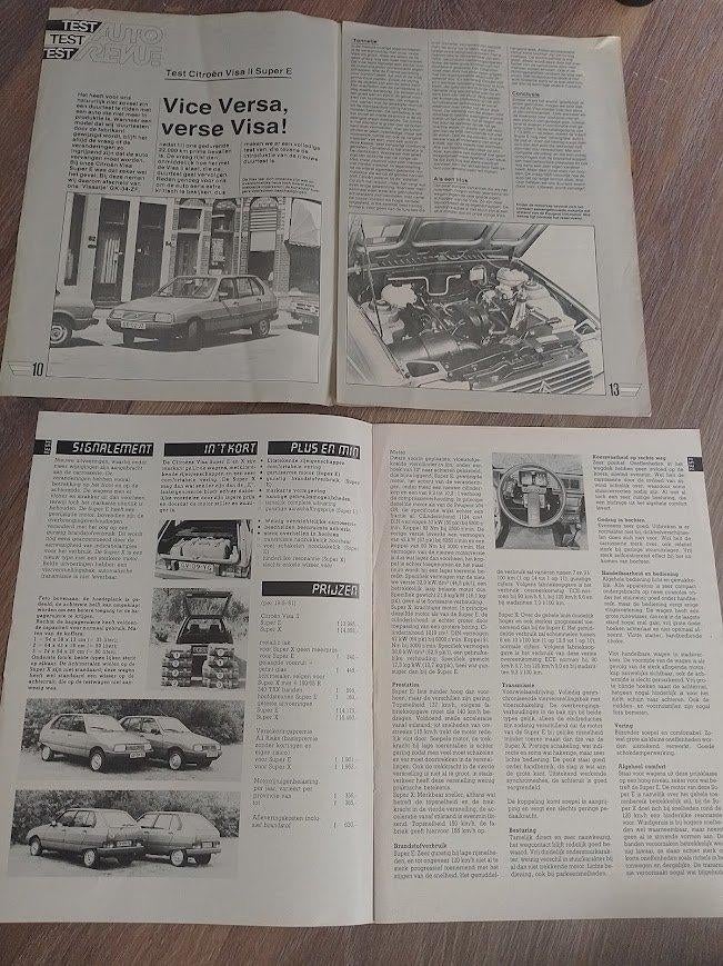 Citroën Visa 2 autotest autokampioen en autorevue SETPRIJS, Boeken, Auto's | Folders en Tijdschriften, Ophalen of Verzenden, Zo goed als nieuw
