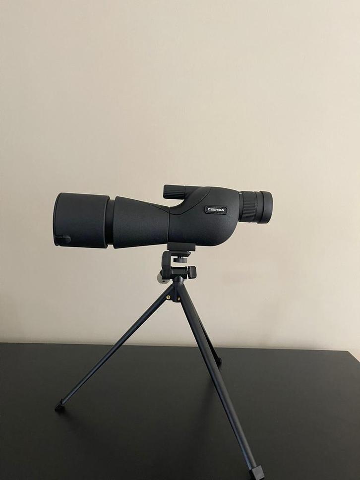 Spotting scope met statief, Audio, Tv en Foto, Optische apparatuur | Telescopen, Gebruikt, Lenzentelescoop (refractor), Minder dan 80 mm