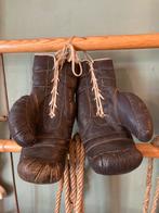 Vintage bruin leren bokshandschoenen, Ophalen of Verzenden, Gebruikt, Bokshandschoenen