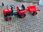 Kleine rode traptractor met kar, Ophalen, Zo goed als nieuw, Overige merken