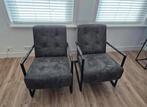 2 fauteuils antraciet, Huis en Inrichting, Stoelen, Ophalen, Zo goed als nieuw, Twee