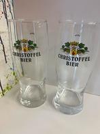 Christoffel bierglazen set van 2 glazen, Verzamelen, Ophalen of Verzenden, Nieuw, Glas of Glazen, Overige merken