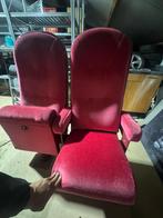 Set bioscoop stoelen 2 stuks op voet en bodemplaat, Ophalen