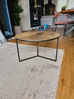 Industriële Salontafel - Goud/Zwart - Ø60cm, Huis en Inrichting, Tafels | Salontafels, Ophalen