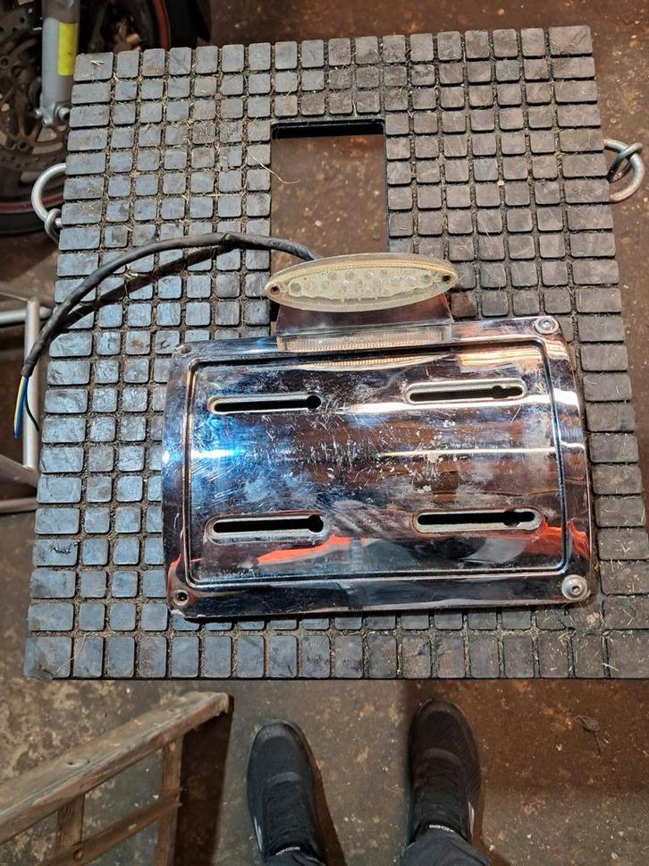 Chrome Kentekenplaathouder met Led Verlichting, Motoren, Onderdelen | Overige, Gebruikt, Ophalen of Verzenden