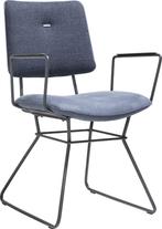 6 Nieuwe ArmLeuning stoelen, Blauw, zwart metaal, Otis Xooon, Huis en Inrichting, Stoelen, Ophalen, Blauw, Nieuw, Metaal