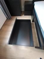 Ikea Malm bedlades zwart/bruin hoog bedframe 4 stuks, Ophalen, Zwart, Tweepersoons, 140 cm