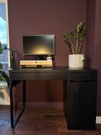 Ikea MICKE Bureau, zwartbruin, 105x50 cm, Huis en Inrichting, Bureaus, Ophalen, Gebruikt, Bureau