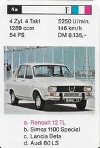 X21 autokaartje renault 12 tl, Verzamelen, Ophalen of Verzenden, Zo goed als nieuw, Auto's