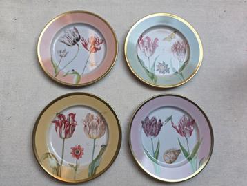 Borden met tulpen pastel rand 4 verschillende > beschikbaar voor biedingen